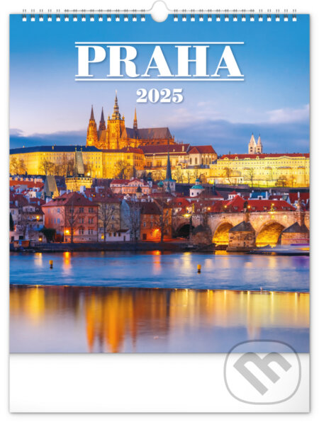 Nástenný kalendár Praha 2025, Notique, 2024