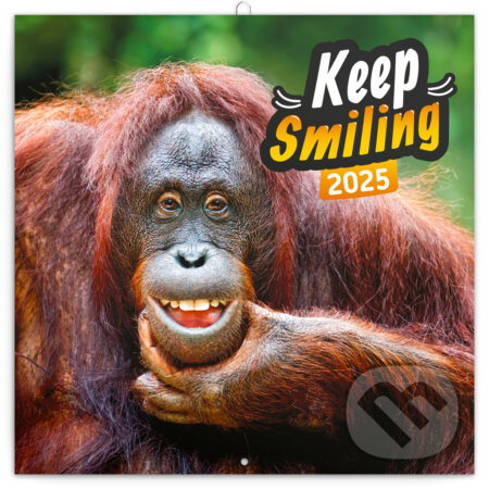 Nástenný poznámkový kalendár Keep smiling (Úsmev, prosím) 2025, Notique, 2024
