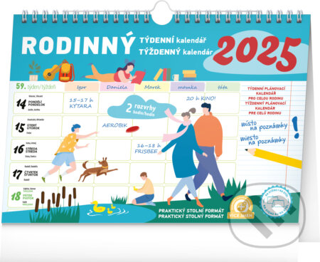 NOTIQUE Rodinný týždenný plánovací kalendár 2025 (Notique). Notique, 2024 NOTIQUE Rodinný týždenný plánovací kalendár 2025 (Notique). Notique, 2024
