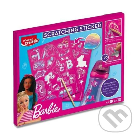 Společenská hra: Maped Kreativní sada Scratching Stickers Barbie (Maped). Maped, 2024 Společenská hra: Maped Kreativní sada Scratching Stickers Barbie (Maped). Maped, 2024