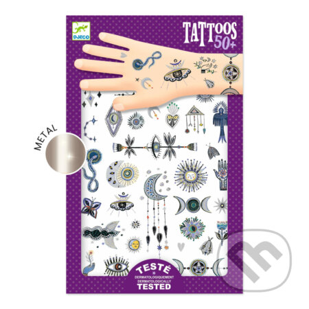 Dočasné tetovanie: Wicca - symboly bielej mágie, Djeco, 2024