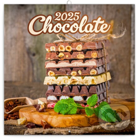Nástenný poznámkový kalendár Chocolate (Čokoláda) 2025, Notique, 2024