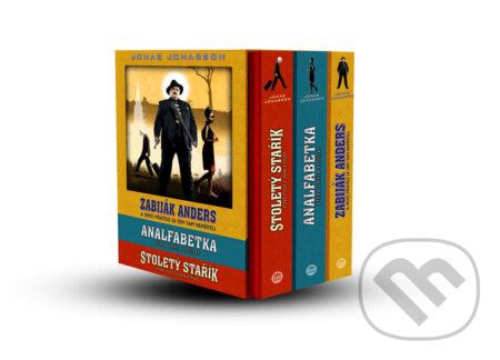 Kniha: 3x Jonasson: Stoletý stařík + Analfabetka + Zabiják Anders (Jonas Jonasson). Panteon, 2016 Kniha: 3x Jonasson: Stoletý stařík + Analfabetka + Zabiják Anders (Jonas Jonasson). Panteon, 2016