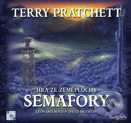 Spoločenská hra: Zeměplocha Semafory (Leonard Boyd a David Brashaw). REXhry, 2016 Spoločenská hra: Zeměplocha Semafory (Leonard Boyd a David Brashaw). REXhry, 2016