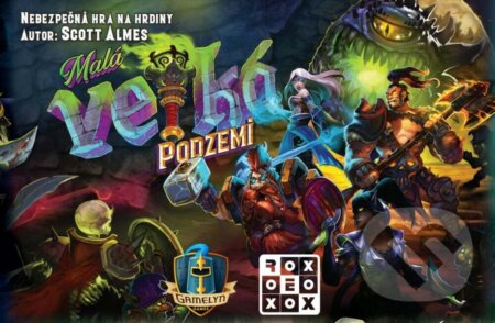 Společenská hra: Malá velká podzemí (Scott Almes). REXhry, 2024 Společenská hra: Malá velká podzemí (Scott Almes). REXhry, 2024