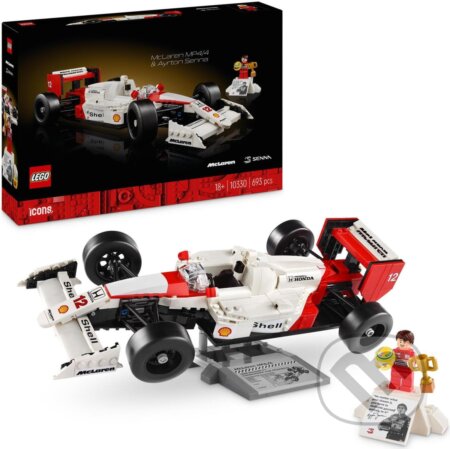 Spoločenská hra: LEGO® Icons 10330 McLaren MP4/4 a Ayrton Senna (LEGO). LEGO, 2024 Spoločenská hra: LEGO® Icons 10330 McLaren MP4/4 a Ayrton Senna (LEGO). LEGO, 2024