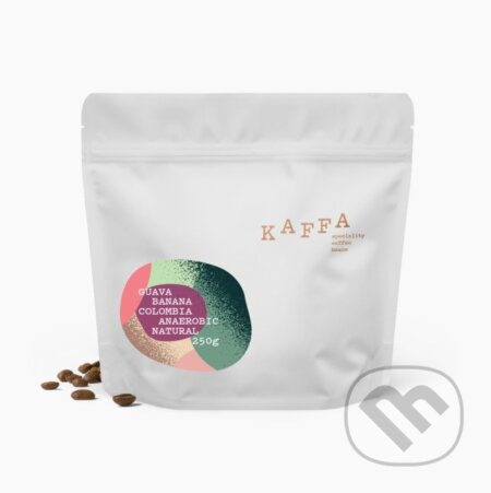 Kávy a čaje: KAFFA COLOMBIA GUAVA BANANA (zrnková) (KAFFA). KAFFA, 2024 Kávy a čaje: KAFFA COLOMBIA GUAVA BANANA (zrnková) (KAFFA). KAFFA, 2024