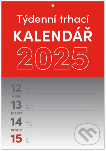 NOTIQUE Nástěnný kalendář Trhací týdenní 2025 (Notique). Notique, 2024 NOTIQUE Nástěnný kalendář Trhací týdenní 2025 (Notique). Notique, 2024
