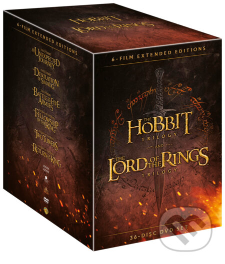 Film: Kolekce Středozemě Prodloužené verze (Hobit, Pán prstenů 36 DVD) (Peter Jackson) (DVD). Magicbox, 2016 Film: Kolekce Středozemě Prodloužené verze (Hobit, Pán prstenů 36 DVD) (Peter Jackson) (DVD). Magicbox, 2016