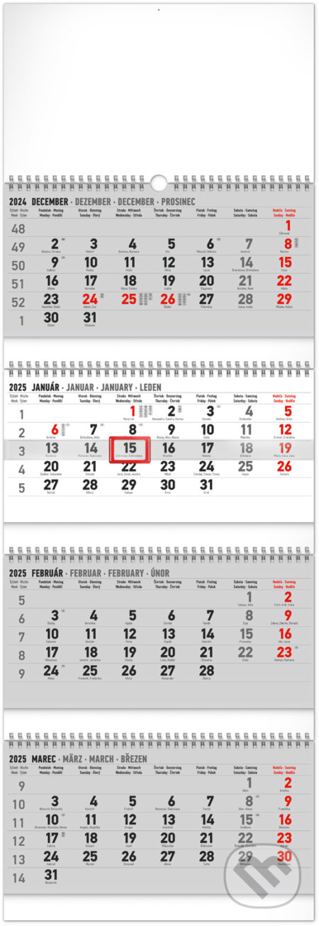 NOTIQUE Nástenný kalendár 4-mesačný štandard skladací 2025 (Notique). Notique, 2024 NOTIQUE Nástenný kalendár 4-mesačný štandard skladací 2025 (Notique). Notique, 2024