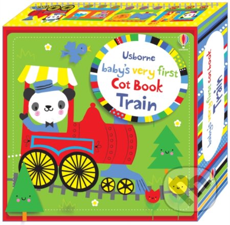 Kniha: Baby's Very First Cot Book Train (Fiona Watt). Usborne, 2016 Kniha: Baby's Very First Cot Book Train (Fiona Watt). Usborne, 2016