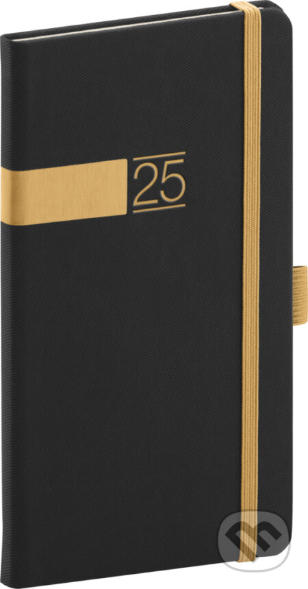 NOTIQUE Vreckový diár Twill 2025 (čierno-zlatý) (Notique). Notique, 2024 NOTIQUE Vreckový diár Twill 2025 (čierno-zlatý) (Notique). Notique, 2024