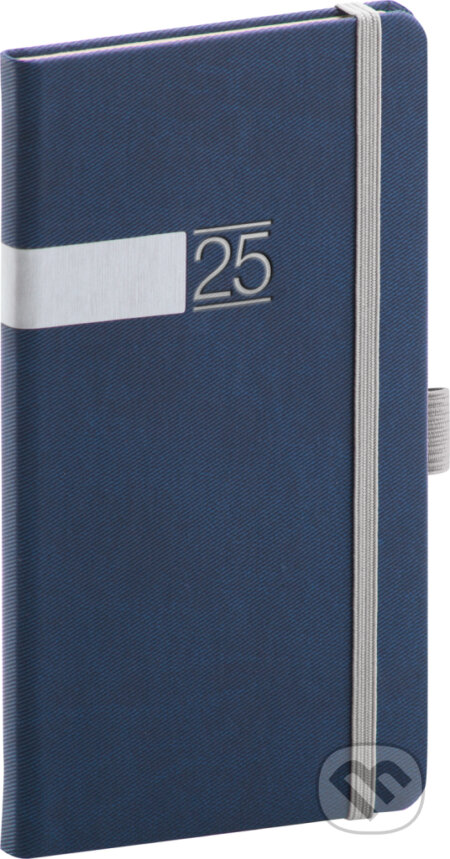 NOTIQUE Vreckový diár Twill 2025, (modro-strieborný) (Notique). Notique, 2024 NOTIQUE Vreckový diár Twill 2025, (modro-strieborný) (Notique). Notique, 2024