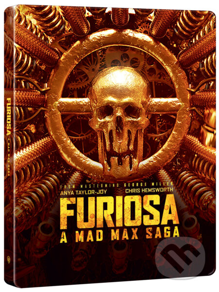 Film: Furiosa: Sága Šíleného Maxe Ultra HD Blu-ray - steelbook - motiv Goldskull (Magicbox) (UltraHDBlu-ray). Magicbox, 2024 Film: Furiosa: Sága Šíleného Maxe Ultra HD Blu-ray - steelbook - motiv Goldskull (Magicbox) (UltraHDBlu-ray). Magicbox, 2024