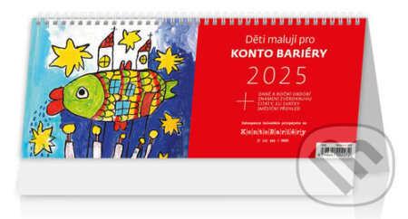 Děti malují pro Konto Bariéry 2025 - stolní kalendář (Helma). Helma, 2024 Děti malují pro Konto Bariéry 2025 - stolní kalendář (Helma). Helma, 2024