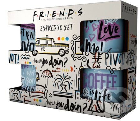 Espresso keramické mini hrnčeky Friends: Populárne citáty set 4 ks (). , 2024 Espresso keramické mini hrnčeky Friends: Populárne citáty set 4 ks (). , 2024