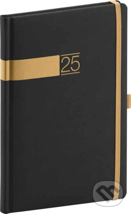 NOTIQUE Týždenný diár Twill 2025, čierno-zlatý (Notique). Notique, 2024 NOTIQUE Týždenný diár Twill 2025, čierno-zlatý (Notique). Notique, 2024