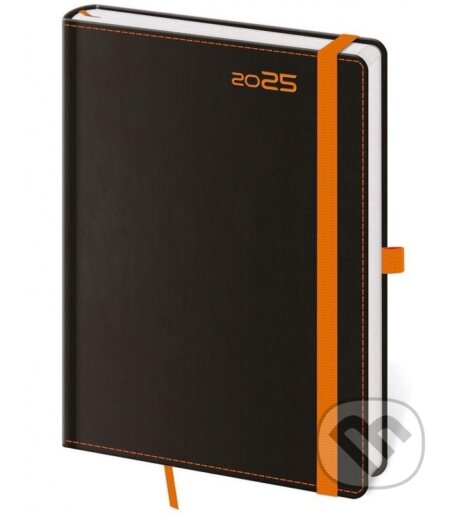 Diář 2025 týdenní A5 Black Orange s poutkem na propisku (Helma365). Helma365, 2024 Diář 2025 týdenní A5 Black Orange s poutkem na propisku (Helma365). Helma365, 2024