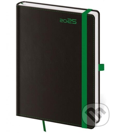 Diář 2025 Black Green týdenní A5 s poutkem na propisku (Helma365). Helma365, 2024 Diář 2025 Black Green týdenní A5 s poutkem na propisku (Helma365). Helma365, 2024