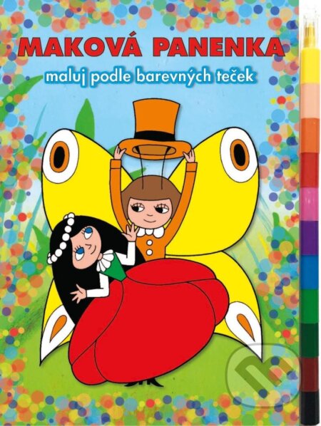 Kniha: Maková panenka - Maluj podle barevných teček + MAXI voskovka (Gabriela Dubská). Akim, 2024 Kniha: Maková panenka - Maluj podle barevných teček + MAXI voskovka (Gabriela Dubská). Akim, 2024