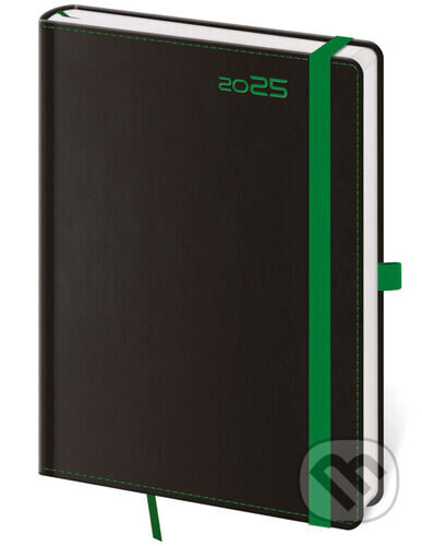 Denní diář 2025 A5 Black Green s poutkem (Helma). Helma, 2024 Denní diář 2025 A5 Black Green s poutkem (Helma). Helma, 2024