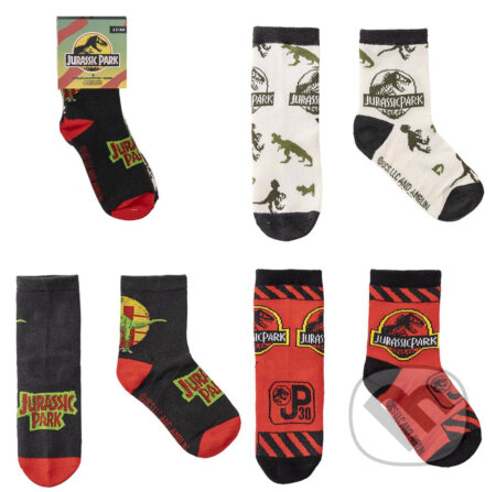 Detské ponožky Jurassic Park: set 3 páry (EU 31-34) (). , 2024 Detské ponožky Jurassic Park: set 3 páry (EU 31-34) (). , 2024