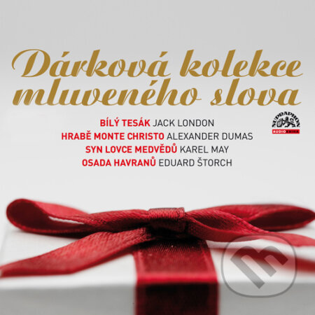 Audiokniha: Dárková kolekce mluveného slova (Alexander Dumas, Eduard Štorch, Jack London, Karel May a Vladimír Kovářík). Supraphon, 2015 Audiokniha: Dárková kolekce mluveného slova (Alexander Dumas, Eduard Štorch, Jack London, Karel May a Vladimír Kovářík). Supraphon, 2015