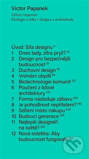 Kniha: Zelený imperativ (Victor Papanek). UMPRUM, 2024 Kniha: Zelený imperativ (Victor Papanek). UMPRUM, 2024