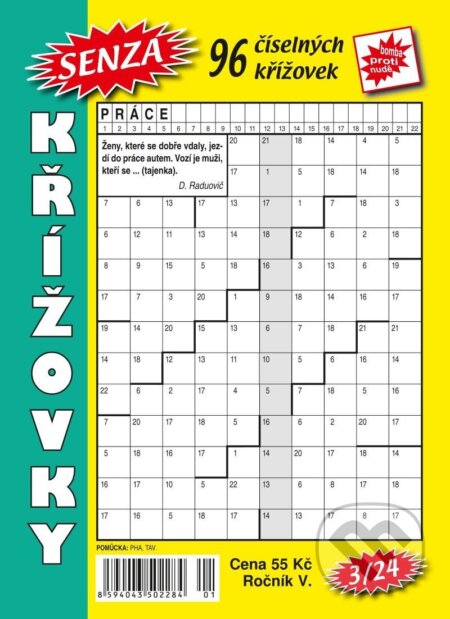 Kniha: Senza číselné křížovky 3/2024 (Telpres). Telpres, 2024 Kniha: Senza číselné křížovky 3/2024 (Telpres). Telpres, 2024