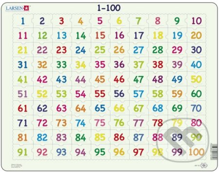 Puzzle: Čísla 1-100 (AR10) (Larsen). Larsen, 2016 Puzzle: Čísla 1-100 (AR10) (Larsen). Larsen, 2016