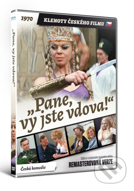 Film: Pane, vy jste vdova! (Václav Vorlíček) (DVD). Hollywood, 2016 Film: Pane, vy jste vdova! (Václav Vorlíček) (DVD). Hollywood, 2016