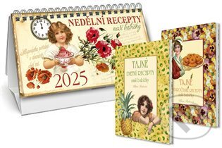 Stolní kalendář nedělní menu 2025 + Tajné dietní recepty + Tajné staročeské recepty (Klára Trnková). Studio Trnka, 2024 Stolní kalendář nedělní menu 2025 + Tajné dietní recepty + Tajné staročeské recepty (Klára Trnková). Studio Trnka, 2024