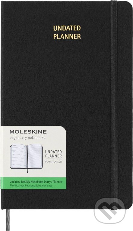 Moleskine – nedatovaný plánovací zápisník (diár) - čierny (Moleskine). Moleskine, 2024 Moleskine – nedatovaný plánovací zápisník (diár) - čierny (Moleskine). Moleskine, 2024
