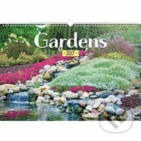Kalendář nástěnný 2017 - Zahrady - prodloužená verze, Presco Group, 2016