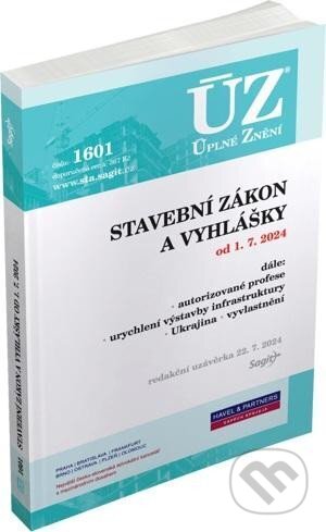 Kniha: Úplné Znění 1601 Nový stavební zákon a vyhlášky 2024, rejstřík k zákonu (Sagit). Sagit, 2024 Kniha: Úplné Znění 1601 Nový stavební zákon a vyhlášky 2024, rejstřík k zákonu (Sagit). Sagit, 2024