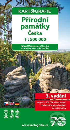 Kniha: Přírodní památky Česka 1:500 000 (Kartografie Praha). Kartografie Praha, 2024 Kniha: Přírodní památky Česka 1:500 000 (Kartografie Praha). Kartografie Praha, 2024