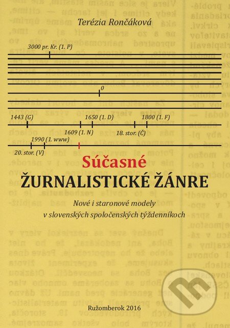 Kniha: Súčasné žurnalistické žánre (Terézia Rončáková). Verbum, 2016 Kniha: Súčasné žurnalistické žánre (Terézia Rončáková). Verbum, 2016