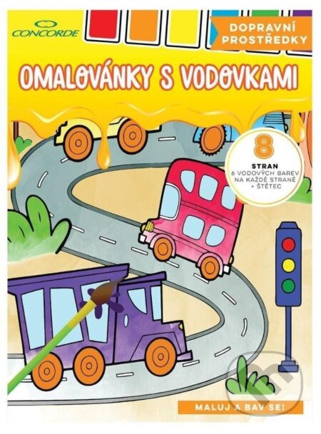 Kniha: Omalovánky s vodovkami - Dopravní prostředky A4 (Concorde). Concorde, 2024 Kniha: Omalovánky s vodovkami - Dopravní prostředky A4 (Concorde). Concorde, 2024