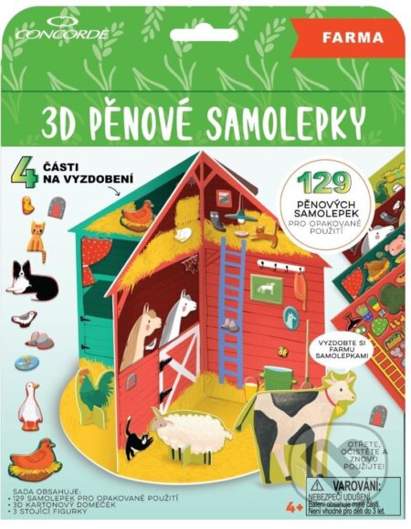 Společenská hra: Pěnové samolepky 3D - Farma (Concorde). Concorde, 2024 Společenská hra: Pěnové samolepky 3D - Farma (Concorde). Concorde, 2024