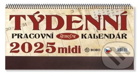 Pracovní kalendář 2025 Retro Midi - stolní kalendář (BOBO BLOK). BOBO BLOK, 2024 Pracovní kalendář 2025 Retro Midi - stolní kalendář (BOBO BLOK). BOBO BLOK, 2024