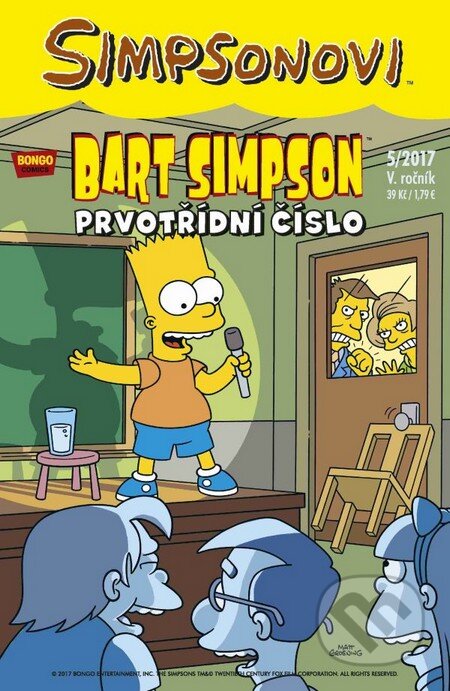 Kniha: Bart Simpson: Prvotřídní číslo (Matt Groening). Crew, 2017 Kniha: Bart Simpson: Prvotřídní číslo (Matt Groening). Crew, 2017
