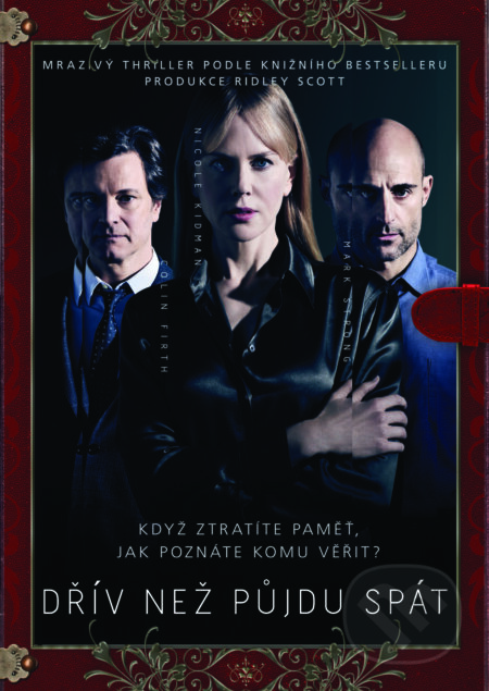 Film: Dřív než půjdu spát (Rowan Joffe) (DVD). Bonton Film, 2016 Film: Dřív než půjdu spát (Rowan Joffe) (DVD). Bonton Film, 2016