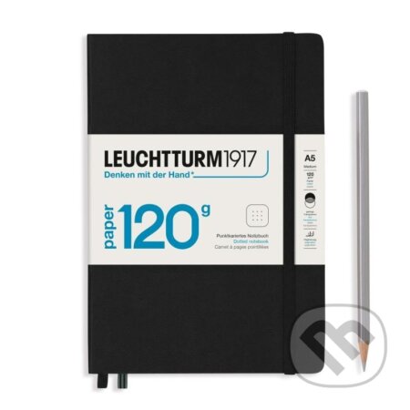 Leuchtturm1917 Zápisník 120G Black A5 tečkovaný (Leuchtturm1917). Leuchtturm1917, 2024 Leuchtturm1917 Zápisník 120G Black A5 tečkovaný (Leuchtturm1917). Leuchtturm1917, 2024