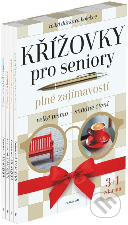 Kniha: Křížovky pro seniory plné zajímavostí (box) (Autorský kolektív). Nakladatelství Fragment, 2024 Kniha: Křížovky pro seniory plné zajímavostí (box) (Autorský kolektív). Nakladatelství Fragment, 2024