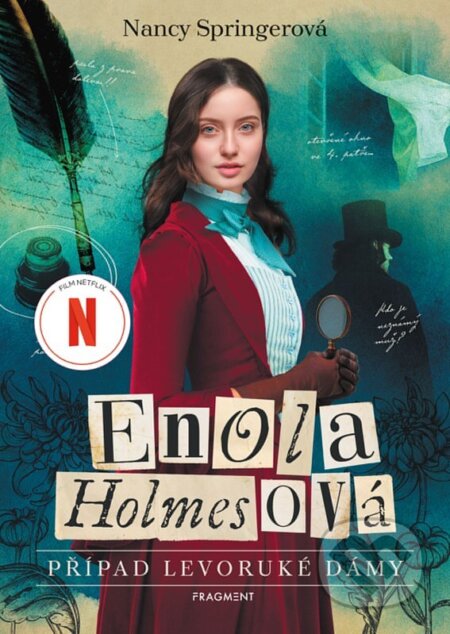 Kniha: Enola Holmesová - Případ levoruké dámy (Nancy Springer). Nakladatelství Fragment, 2024 Kniha: Enola Holmesová - Případ levoruké dámy (Nancy Springer). Nakladatelství Fragment, 2024