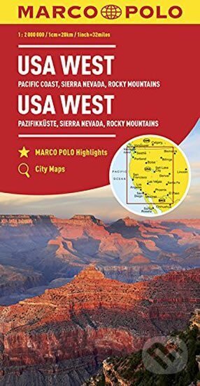 Kniha: USA západ/mapa 1:2M MD (Marco Polo). Marco Polo, 2017 Kniha: USA západ/mapa 1:2M MD (Marco Polo). Marco Polo, 2017