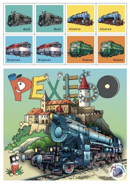 Spoločenská hra: Pexeso Veselé mašinky (Radioservis). Radioservis, 2024 Spoločenská hra: Pexeso Veselé mašinky (Radioservis). Radioservis, 2024