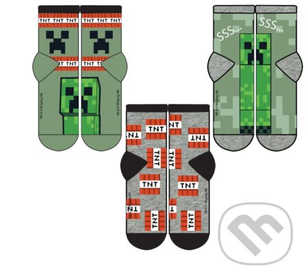 Detské ponožky Minecraft: TNT set 3 párov (EU 31-34) (). , 2024 Detské ponožky Minecraft: TNT set 3 párov (EU 31-34) (). , 2024
