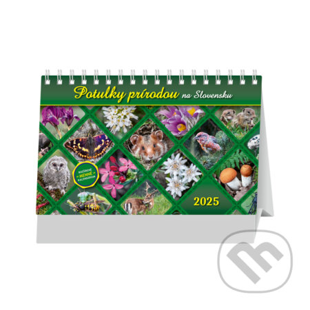 Stolový kalendár Potulky prírodou na Slovensku 2025 (Spektrum grafik). Spektrum grafik, 2024 Stolový kalendár Potulky prírodou na Slovensku 2025 (Spektrum grafik). Spektrum grafik, 2024