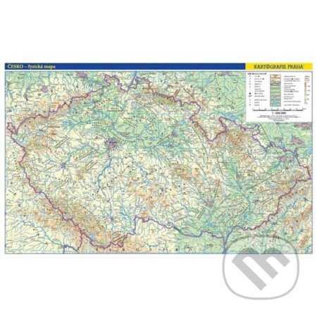 Česko - nástěnná fyzická mapa 1 : 500 000 (Kartografie Praha). Kartografie Praha, 2019 Česko - nástěnná fyzická mapa 1 : 500 000 (Kartografie Praha). Kartografie Praha, 2019